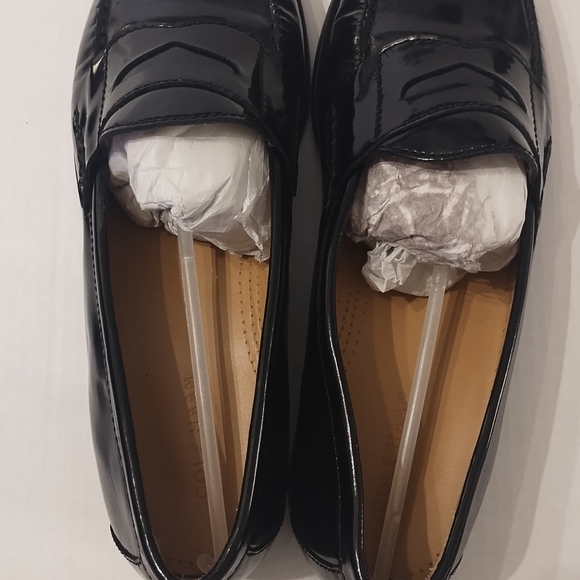 Cole Haan black leather pinch penny loafer 13E - Picture 5 of 8